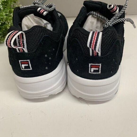 Fila Womens Ray Tracer Mesh Low-Top Fashion Lace Up Sneakers Sz 6.5 Black - Picture 4 of 9